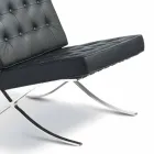 Fåtölj i konstläder med nitar och krom struktur Morella Viadurini