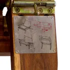 Fåtölj i akaciaträ och bomulls-/polyesterblandning - Bottega Viadurini