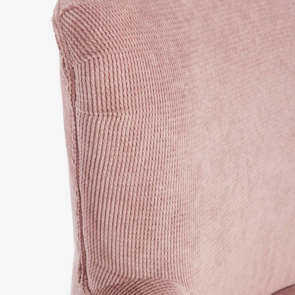 Pine Wood Fåtölj och sammetseffekt sits Coste 4 Finishes - Molly Viadurini