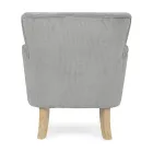 Pine Wood Fåtölj och sammetseffekt sits Coste 4 Finishes - Molly Viadurini