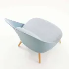 Fåtölj i trä, tyg och modern polypropen tillverkad i Italien Perugia Viadurini