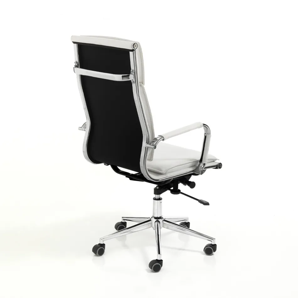 Syntetläderfåtölj i 3 olika ytbehandlingar - Neon Viadurini