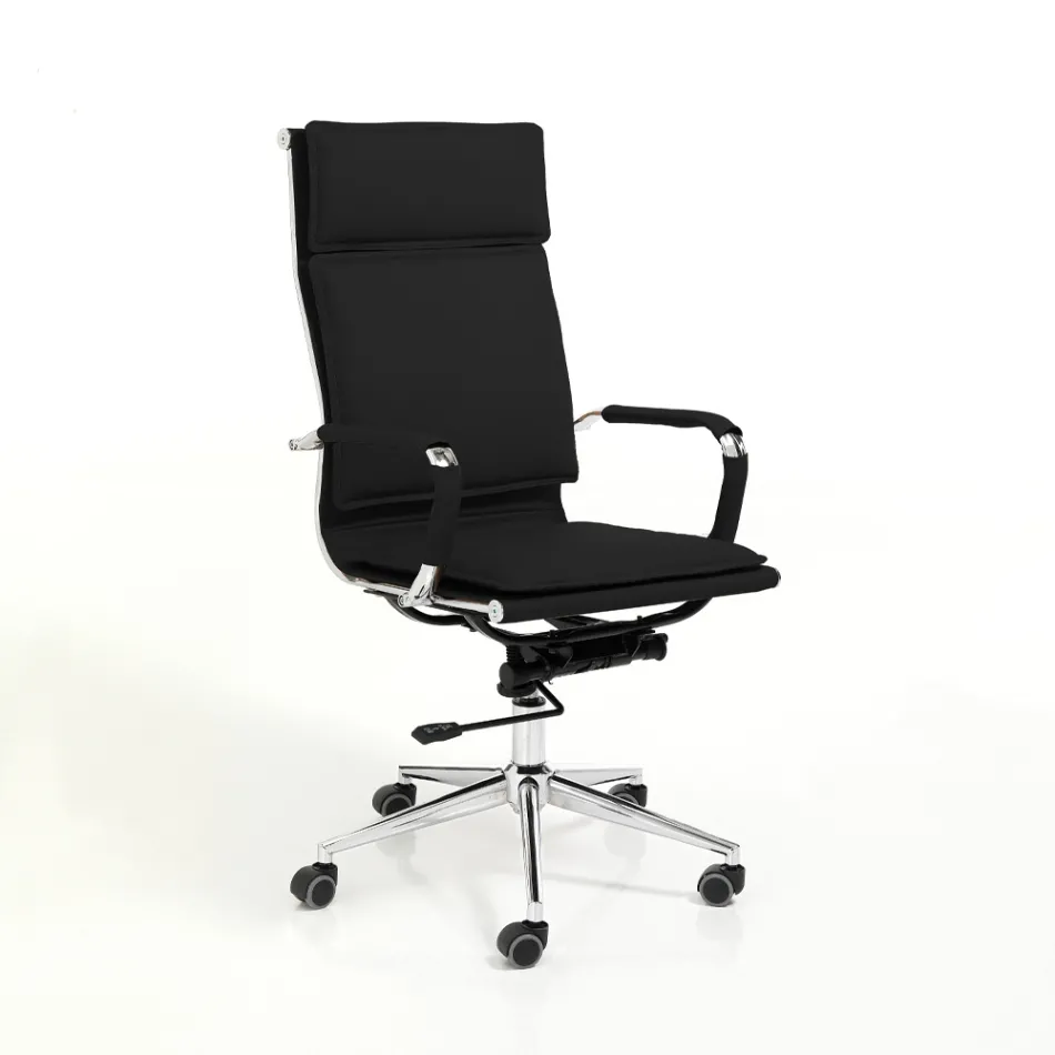 Syntetläderfåtölj i 3 olika ytbehandlingar - Neon Viadurini