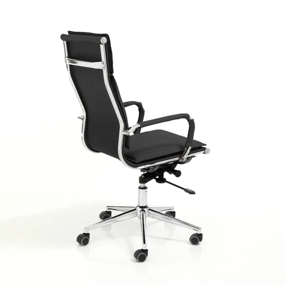 Syntetläderfåtölj i 3 olika ytbehandlingar - Neon Viadurini