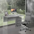 Syntetläderfåtölj i 3 olika ytbehandlingar - Neon Viadurini