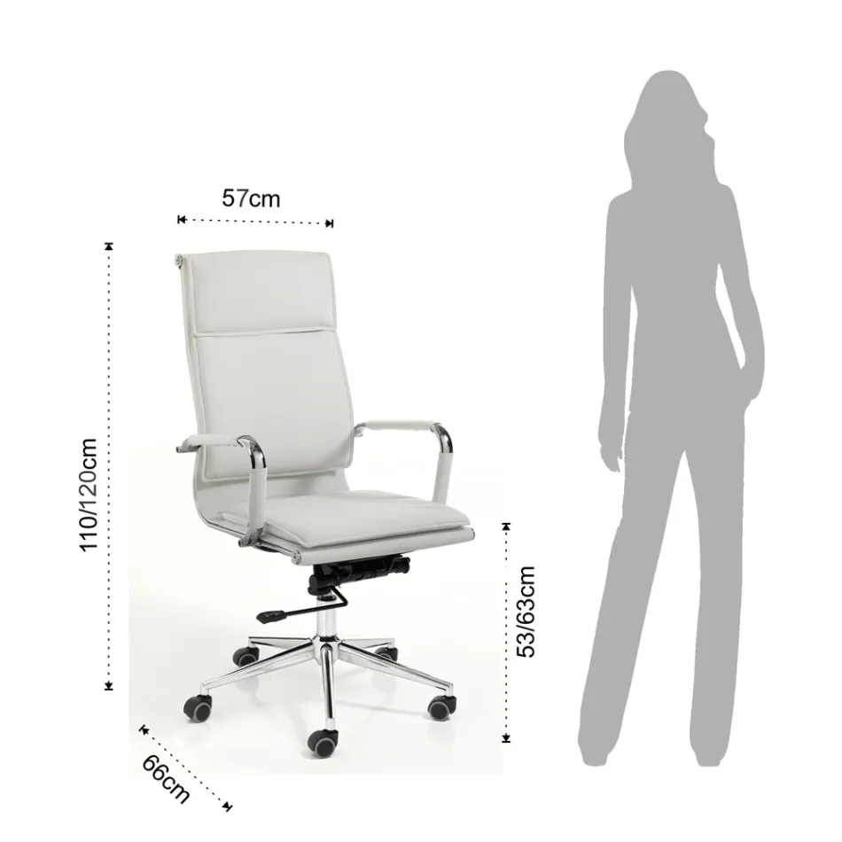 Syntetläderfåtölj i 3 olika ytbehandlingar - Neon Viadurini