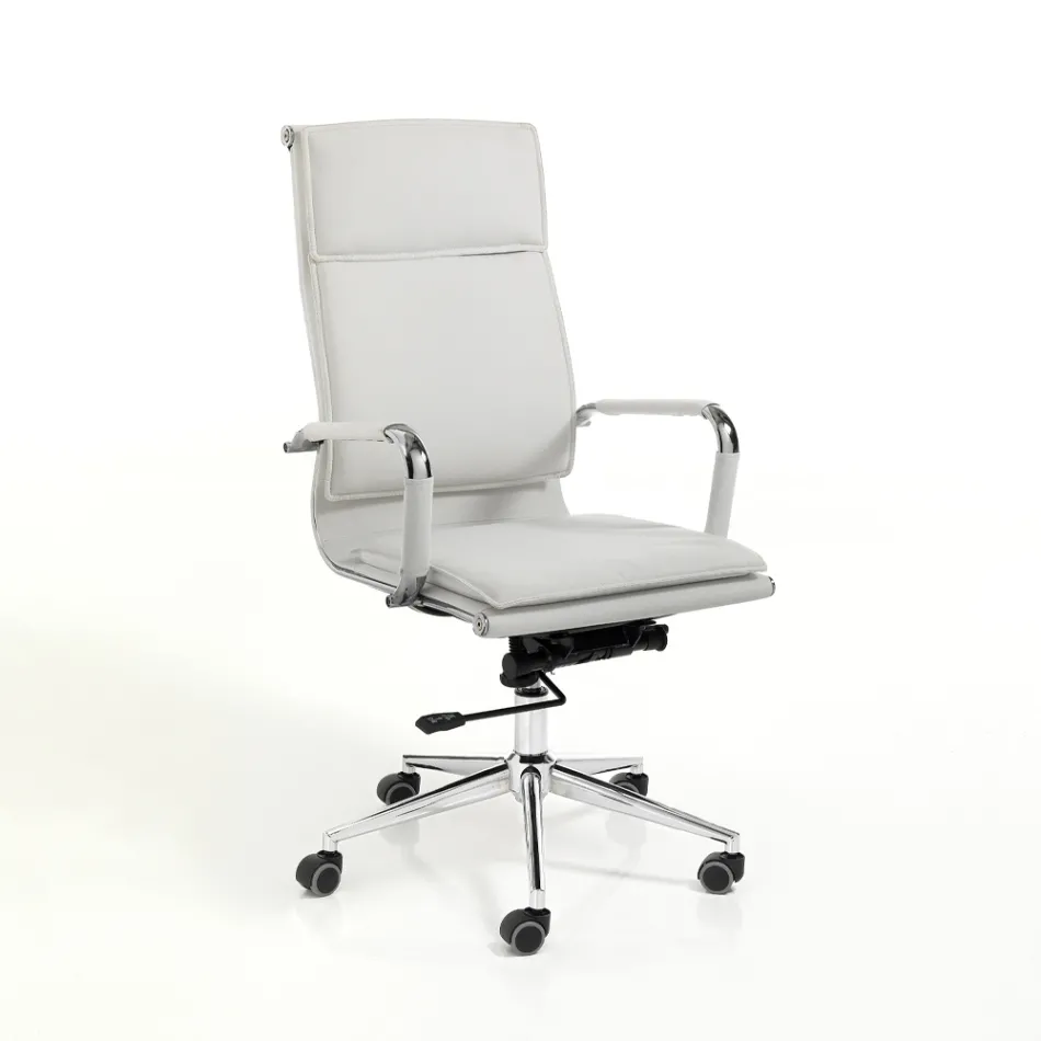 Syntetläderfåtölj i 3 olika ytbehandlingar - Neon Viadurini