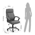 Fåtölj i syntetiskt läder med ålderseffekt - Rhodium Viadurini