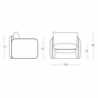 Loungestol med vattentäta kuddar för utomhus - Mara Slide Viadurini