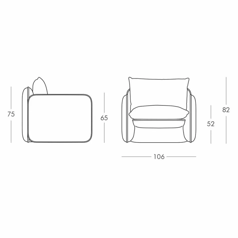 Loungestol med vattentäta kuddar för utomhus - Mara Slide Viadurini