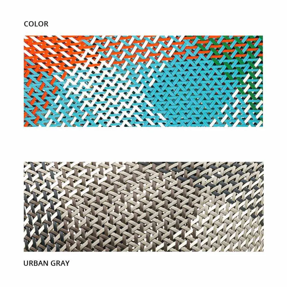 Klädd utomhusstol fåtölj, i syntetisk fiber - Maat av Varaschin Viadurini