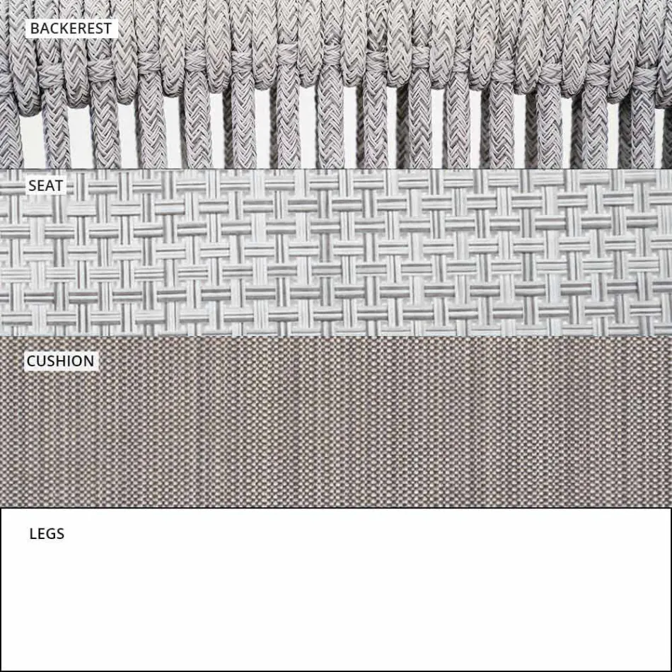 Garden Lounge fåtölj klädd tyg och aluminium - Smart av Varaschin Viadurini