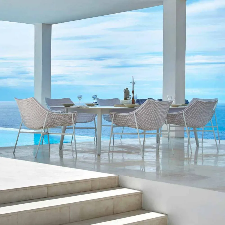 Varaschin Sommar Modern Garden Lounge Stol i Stål Viadurini