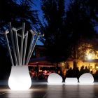 Lysande utomhusfåtölj med LED-ljus i polyeten Tillverkad i Italien - Ervin Viadurini