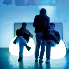 Lysande utomhusfåtölj med LED-ljus i polyeten Tillverkad i Italien - Ervin Viadurini