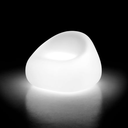 Lysande utomhusfåtölj med LED-ljus i polyeten Tillverkad i Italien - Ervin Viadurini