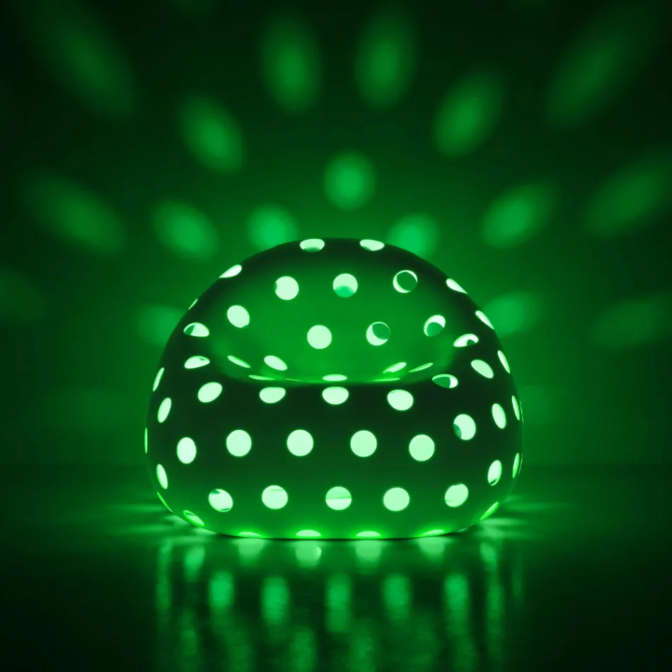 Självlysande utomhusfåtölj i vit polyeten Tillverkad i Italien - Asso Viadurini