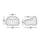 Självlysande utomhusfåtölj i vit polyeten Tillverkad i Italien - Asso Viadurini