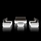 Ljus utomhusfåtölj i polyeten med kudde Tillverkad i Italien - Belida Viadurini