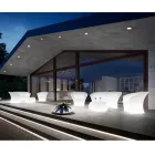 Utomhusupplyst fåtölj i polyeten med LED-ljus tillverkad i Italien - Conda Viadurini