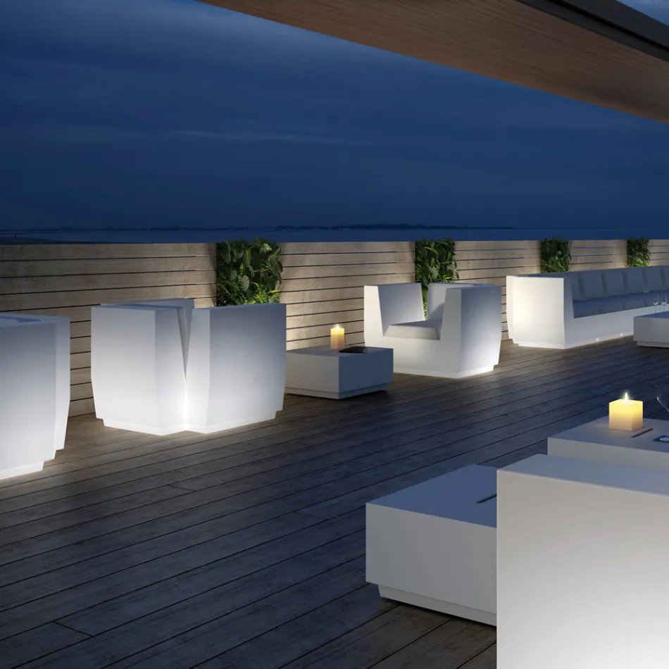 Lysande utomhusfåtölj i polyeten Tillverkad i Italien - Chiabotto Viadurini