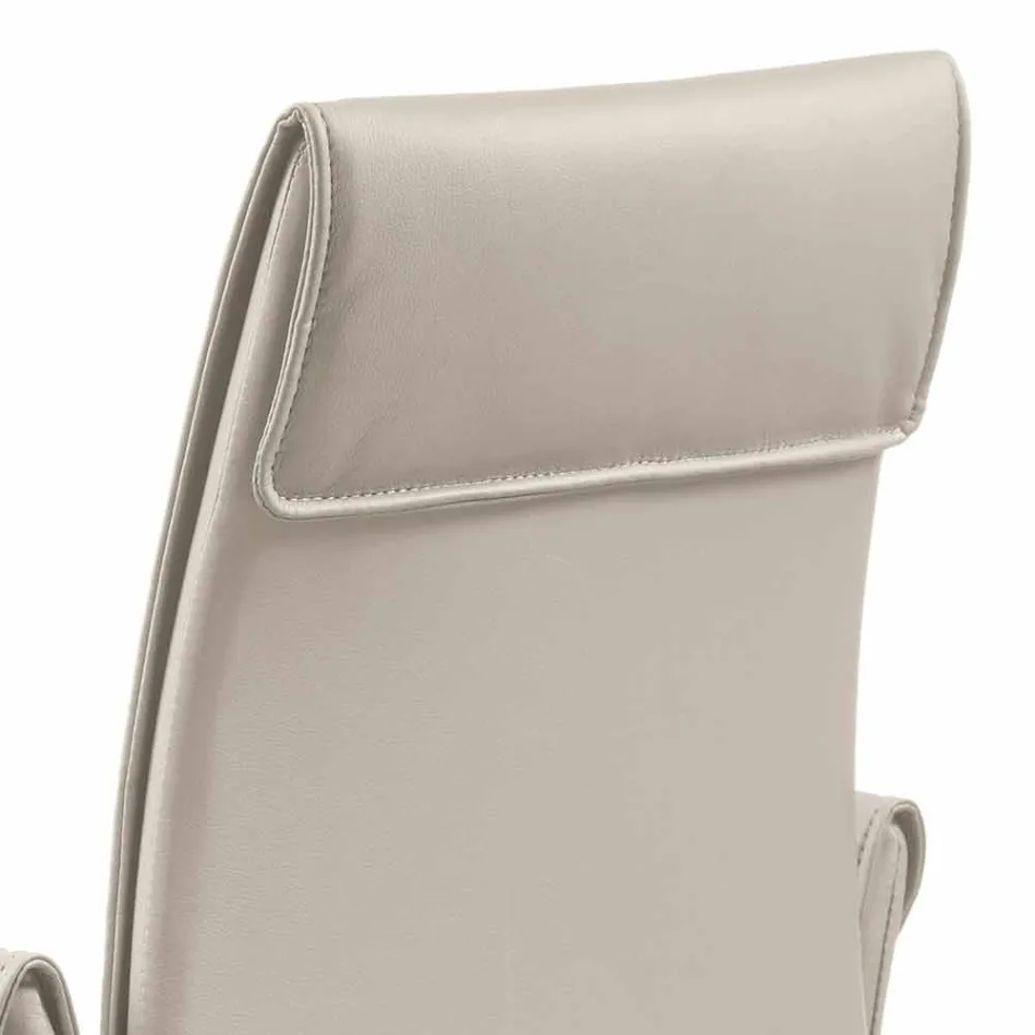 Fåtölj tillverkad i Italien täckt i Niles läder, modern design Viadurini