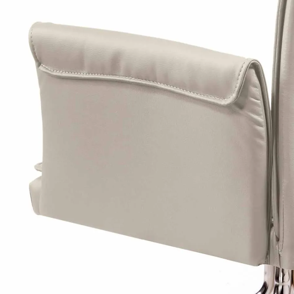 Fåtölj tillverkad i Italien täckt i Niles läder, modern design Viadurini