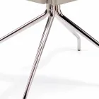 Fåtölj tillverkad i Italien täckt i Niles läder, modern design Viadurini