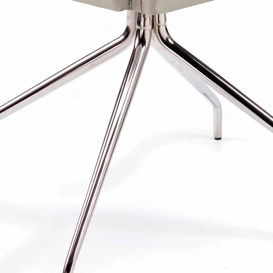 Fåtölj tillverkad i Italien täckt i Niles läder, modern design Viadurini