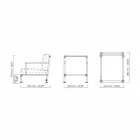 Modern fåtölj i stål och svart eller vit PVC för utomhusbruk - Ontario2 Viadurini