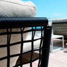 Modern fåtölj i stål och svart eller vit PVC för utomhusbruk - Ontario2 Viadurini