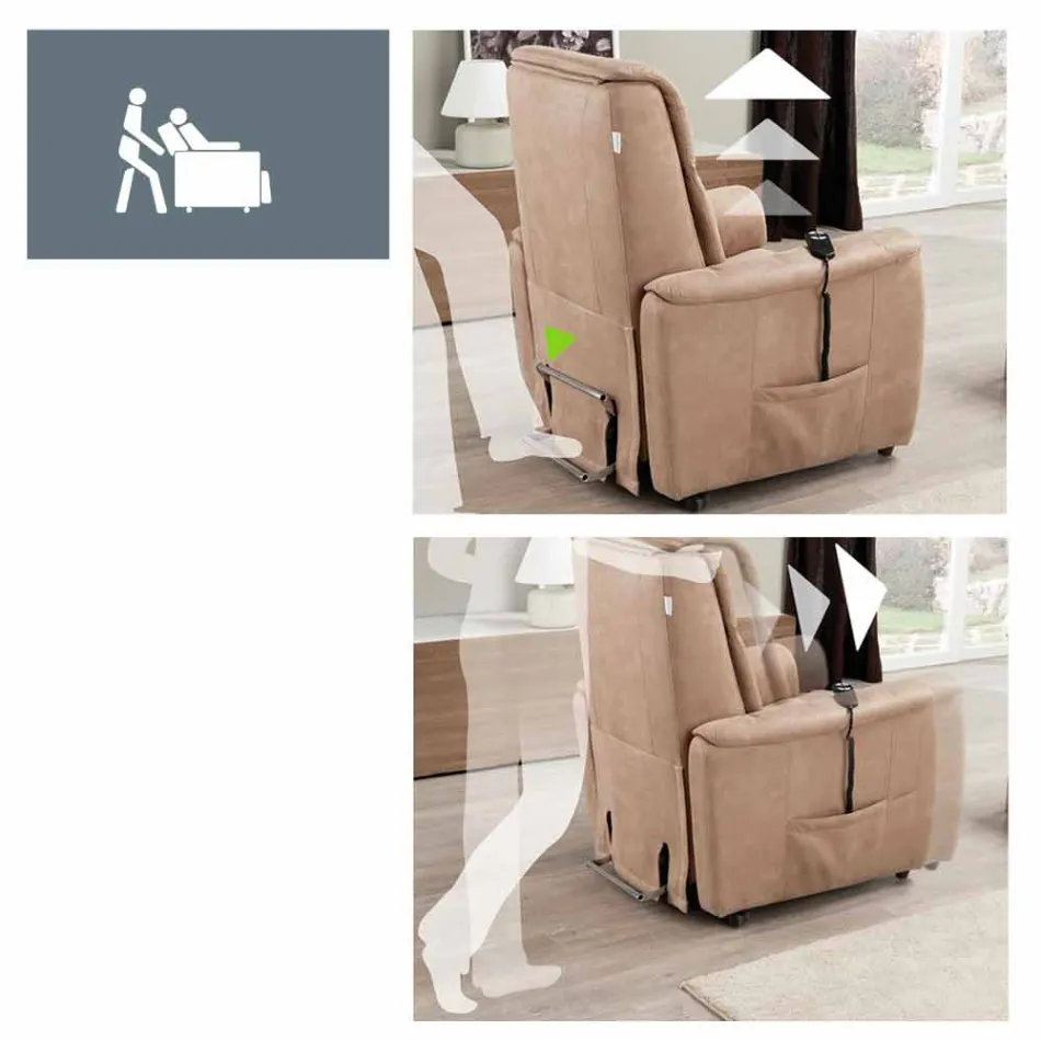 Via Venezia motoriserad fåtölj med 1 motor Viadurini