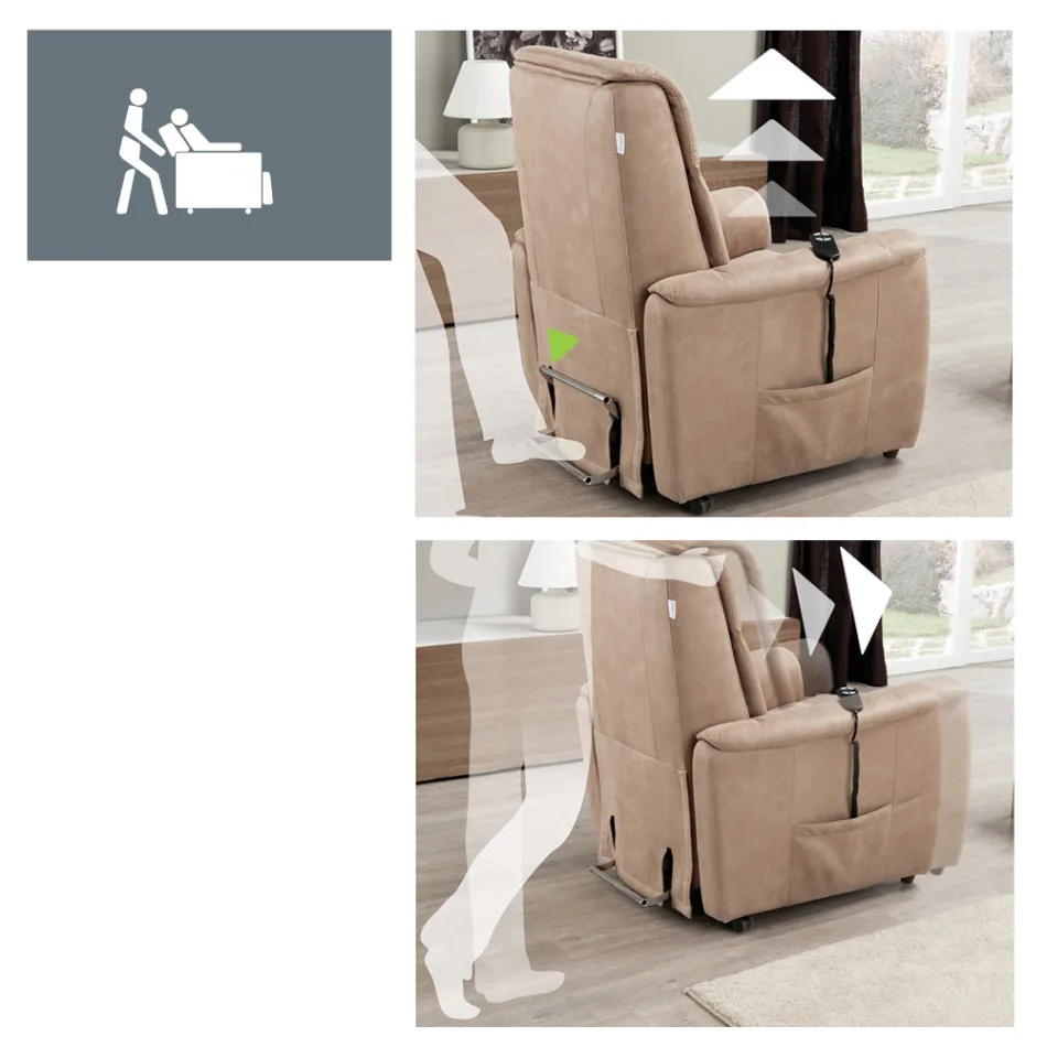 Via Venezia motoriserad lyftstol med två motorer Viadurini