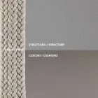 Utomhusfåtölj i stål Olika storlekar och kuddar medföljer Tillverkad i Italien - Bronn Viadurini