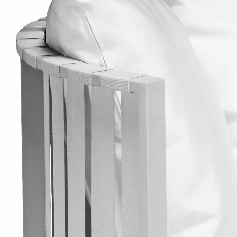 Utomhusfåtölj i aluminium och lyxiga rep 3 ytor - Julie Viadurini