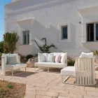 Utomhusfåtölj i aluminium och lyxiga rep 3 ytor - Julie Viadurini