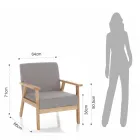 Fåtölj av massiv furu - Xenon Viadurini