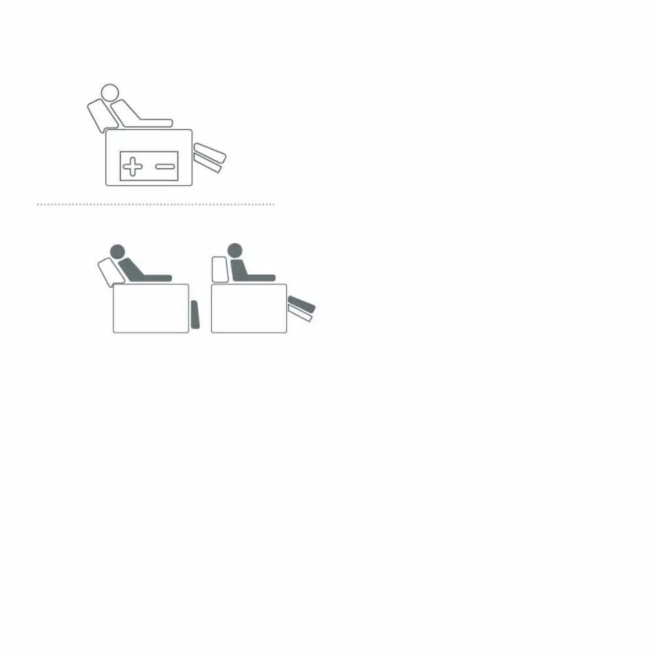 Relax fåtölj 2 motorer svängbart läder / tyg / modernt läder Bluma Viadurini