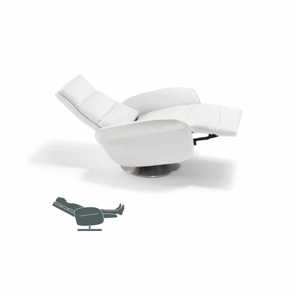 Relax fåtölj 2 motorer svängbart läder / tyg / modernt läder Bluma Viadurini