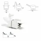 Svängbar fåtölj Bluma med klädsel i tyg / läder / konstläder Viadurini