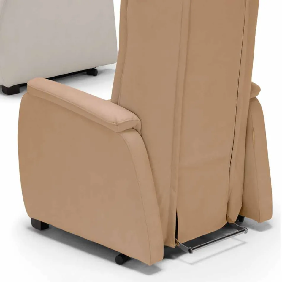 Avslappnande fåtölj i rosédesign med 2 motorer, tillverkad i Italien Viadurini