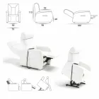 Avslappnande fåtölj i rosédesign med 2 motorer, tillverkad i Italien Viadurini