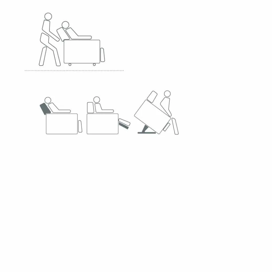 Avslappnande fåtölj i rosédesign med 2 motorer, tillverkad i Italien Viadurini