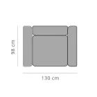 Avkopplande trädgårdsfåtölj i aluminium och tyg, design i 3 ytskikt - Filomena Viadurini