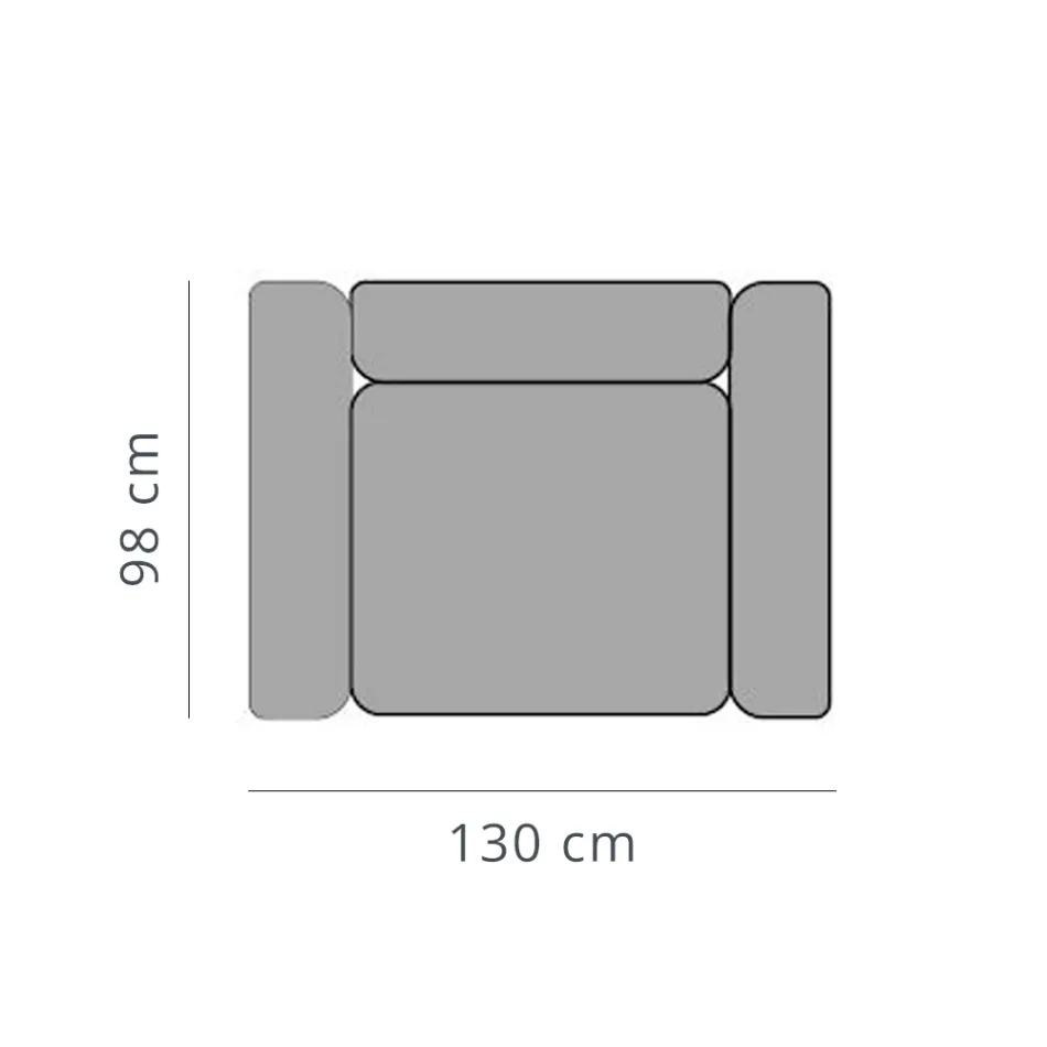 Avkopplande trädgårdsfåtölj i aluminium och tyg, design i 3 ytskikt - Filomena Viadurini