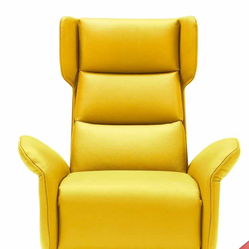 Motoriserad roterande relaxfåtölj 2 motorer tillverkade i Italien Bao design Viadurini