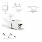 Svängbar fåtölj Gemma med klädsel i tyg / läder / konstläder Viadurini