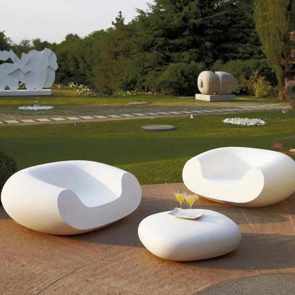 Färgad rund fåtölj Slide Chubby modern design gjord i Italien Viadurini