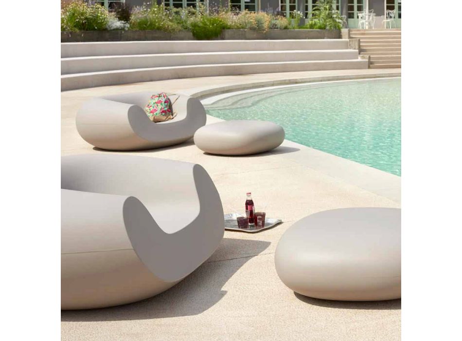 Färgad rund fåtölj Slide Chubby modern design gjord i Italien Viadurini