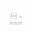 Klädd och läderklädd fåtölj i läder Tillverkad i Italien - Centauro Viadurini